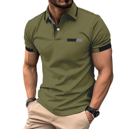 Marc – Men's Polo Shirt with Chest Pocket and Buttons