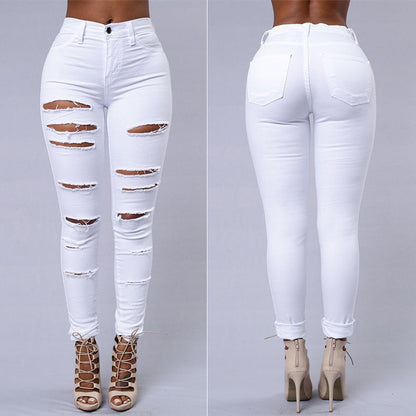 Anne – Distressed High-Waisted Jeans