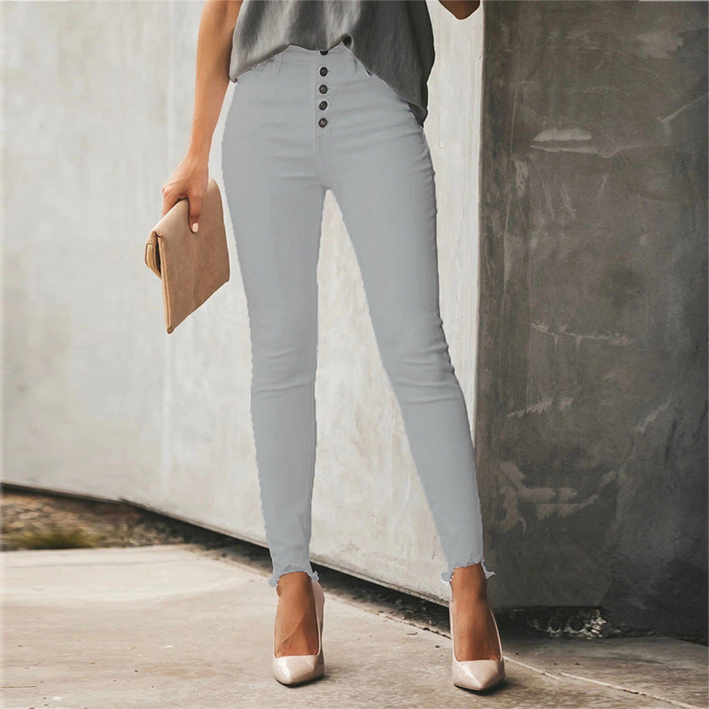 Leah – Casual Women's Solid Pants