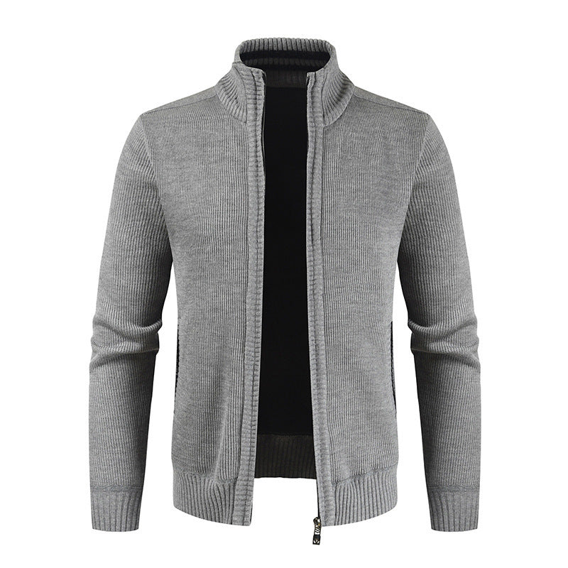 Lee – Casual Men's Cardigan with Stand Collar