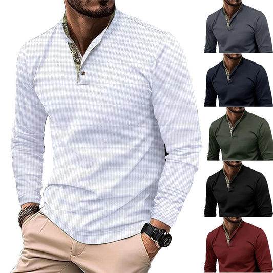 Rod – Stylish Men's Polo Shirt with Double Collar and Waffle Texture
