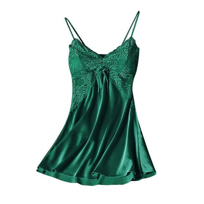 Jenny – Satin Pajamas with Lace for Women