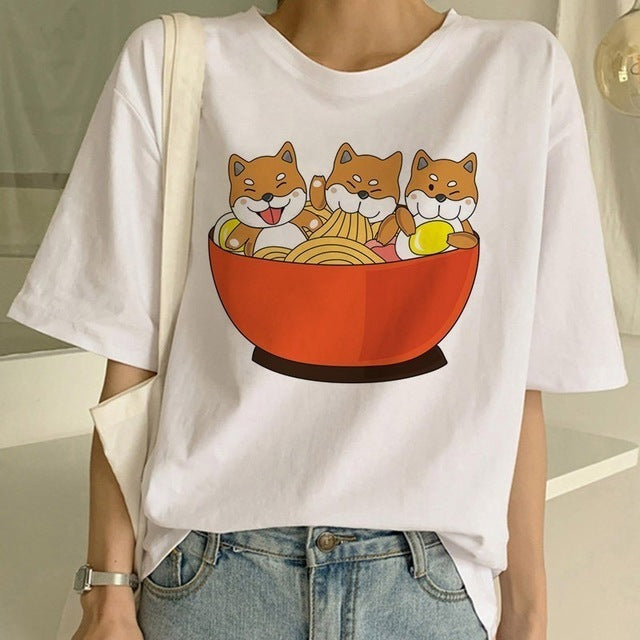 Louise – Fashion Shiba Inu Dog Crew Neck T-Shirt